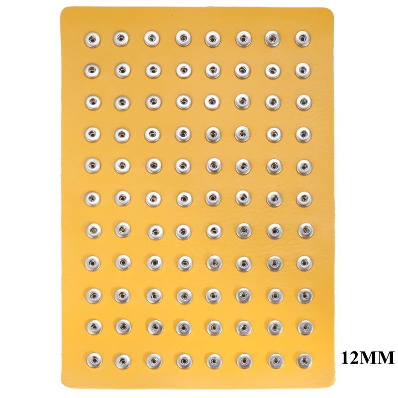 Оснастки ювелирные изделия стенд держатель подходит 60 шт 12 мм и 18 мм Металлические стеклянные пуговицы ювелирные изделия кожа мягкий дисплей стенд - Окраска металла: Fit 12mm Snaps