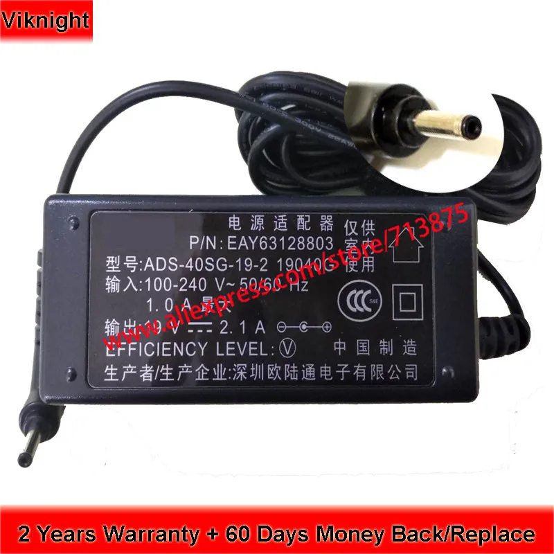 Оригинальный 40W 19V 2.1A EAY63128803 ADS 40SG 19 2 19040G адаптер переменного тока для LG LG13Z94 15Z970 HA75K
