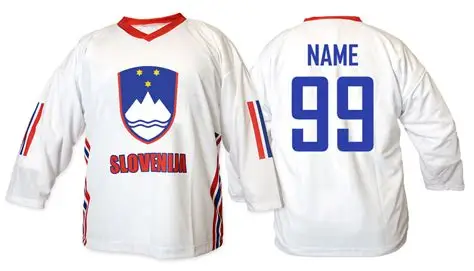 

Team Slovenia bule white Retro Throwback Hockey Jersey Embroidery Stitched Customize any number and name Jerseys