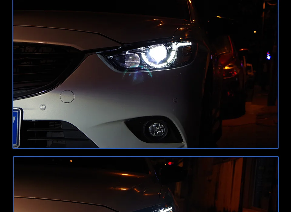 Фары для автомобиля Mazda 6 Atenza 2013- DRL дневные ходовые огни головная лампа светодиодный Биксеноновая лампа Противотуманные фары, аксессуары для автомобиля