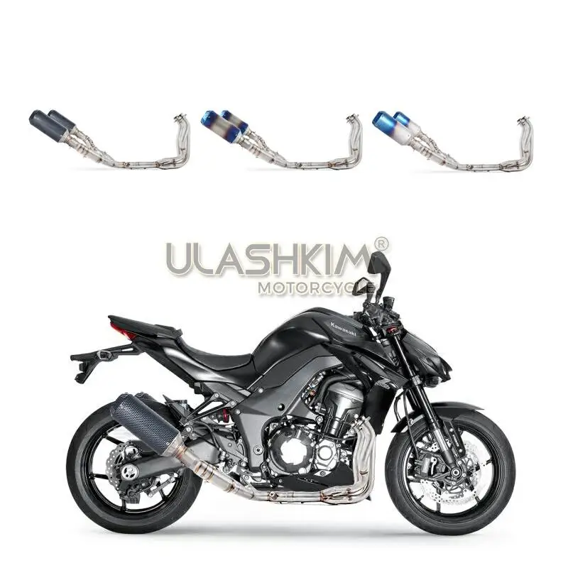 Полная выхлопная система мотоцикла без шнуровки для kawasaki Z1000 Z1000R Z1000J Ninja1000 2010- Модифицированная средняя Соединительная труба