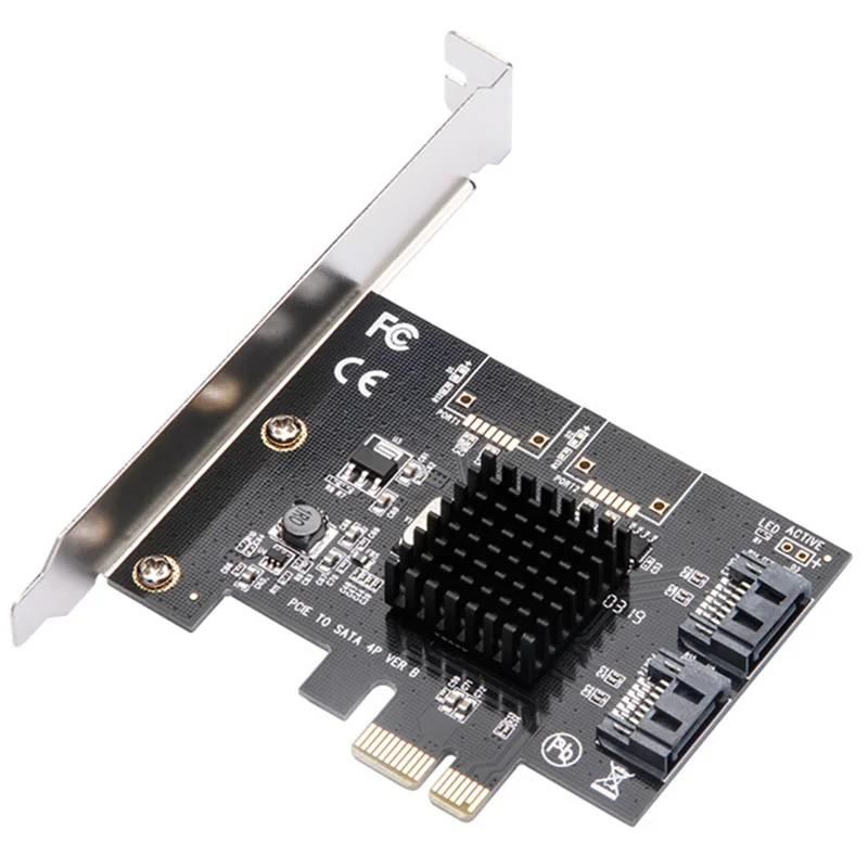Pcie Pci Express к Sata3.0 2-port Sata Iii 6G плата адаптера контроллера расширения