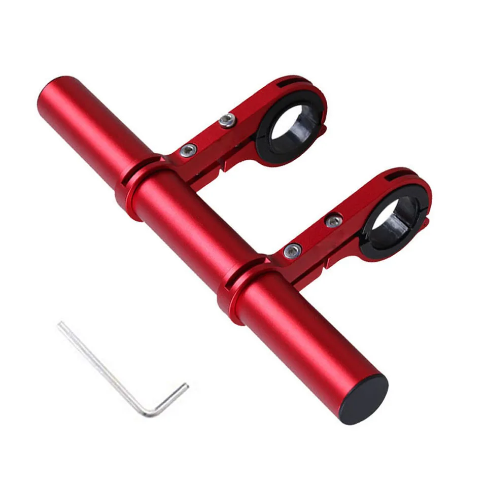 Style 2 Red Алюминиевый держатель для велосипедного света, держатель для руля, расширенный кронштейн, головное крепление, держатель для лампы - Цвет: Style 2 Red