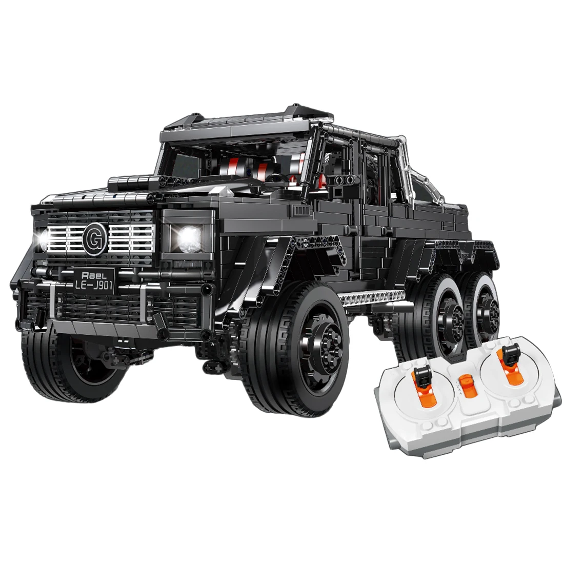 

DIY Figure Brick Toys 3300Pcs 1:8 RC Six Wheeled Vehicle Building Block DIY Small Particle Construction Model Toy Black Christm