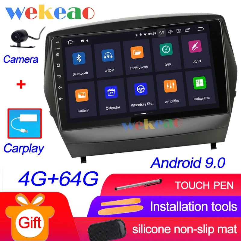Wekeao сенсорный экран " Android 9,0 Автомагнитола для hyundai IX35 Android авто gps навигация 2011 - Цвет: Android Car Radio