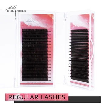 

Individual Eyelash Lashes Extension Soft Volume Lashes Extension Professionals C/D Curl Silk Mink Eyelashes JTFIL 12Rows/Box