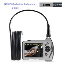 TESLONG NTS150 3,9 мм объектив камера в виде змеиной трубки 16 ГБ 1 м 3M монитор автомобильной промышленности осмотр HD эндоскоп ЖК-дисплей 6 светодиодный