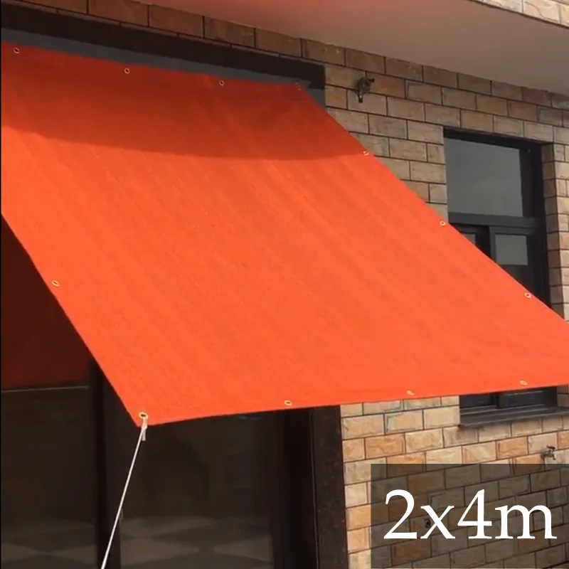 2x4m Красный синий серый солнцезащитный тент сетка солнцезащитный Кемпинг укрытие сад патио бассейн тент Окно тент парус тент солнцезащитный навес парус тент - Цвет: 2x4m