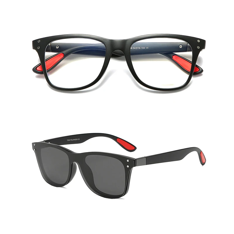 Pro Acme TR90, оправы, анти-синий светильник, очки для мужчин и женщин, синий светильник, блокирующие очки, 2 в 1, магнитный зажим, солнцезащитные очки PA1300 - Цвет оправы: C2 Matte Black