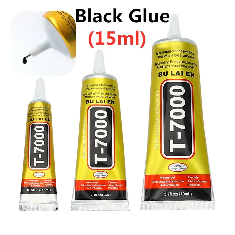 

T7000 15ml Glues Multipurpose Adhesives Super Glues Black Liquid Epoxy Glues For DIY Crafts Glass Phone Case Metal Fabric