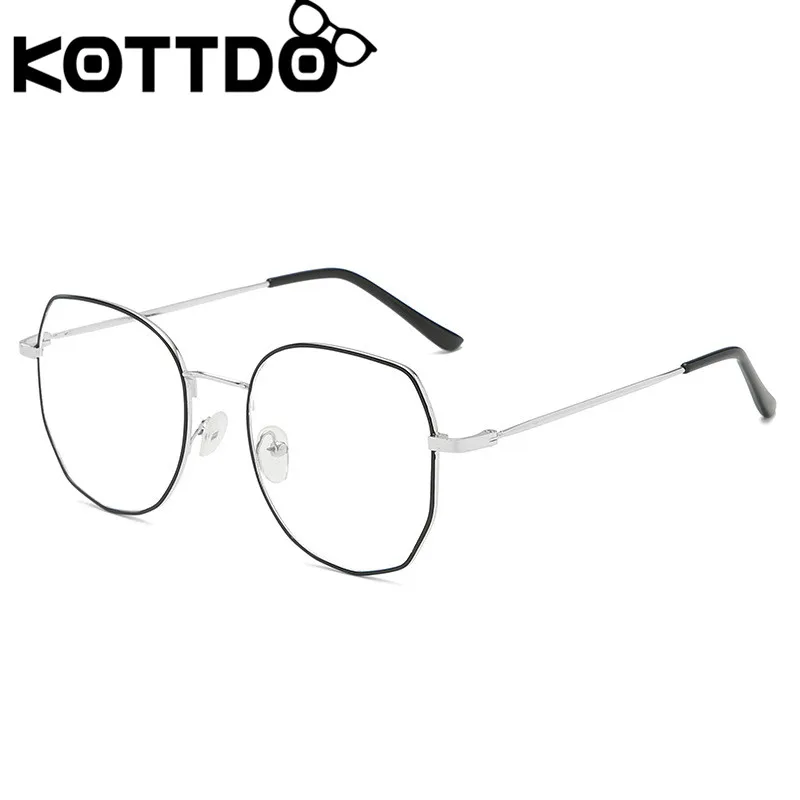 KOTTDO, классические полигоновые очки для глаз, оправа для женщин, Ретро стиль, синий светильник, блокирующая оправа для очков, мужские компьютерные очки, оправа