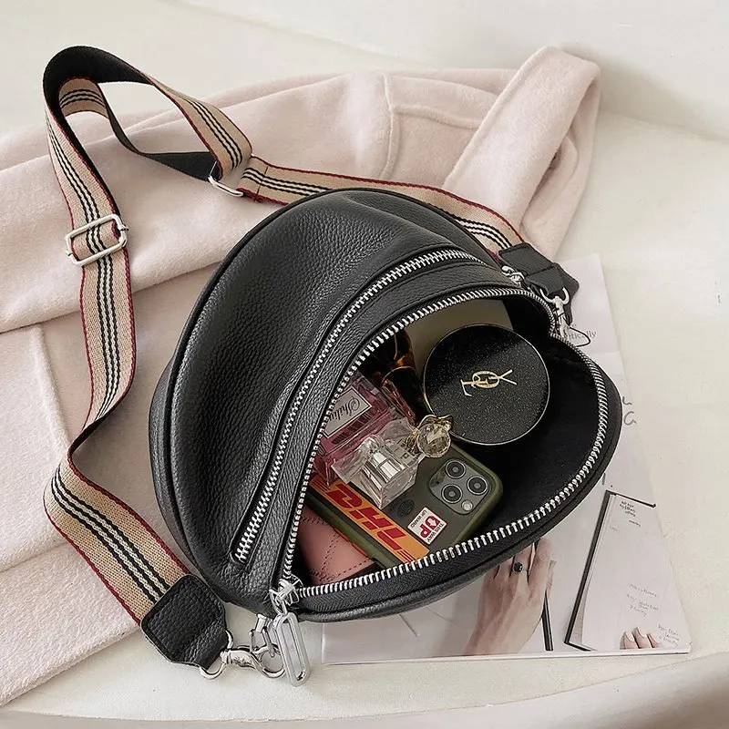 Luxury Genuine Leather Handbags New Designer Fashion Cowhide One Shoulder Handbag Diagonal Multi-Purpose Chest Bag