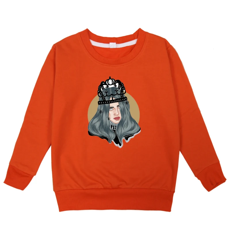 kids hoodies 11 Г. Осенние детские толстовки с капюшоном и свитшоты с принтом Billie Eilish для мальчиков хлопковая Детская хлопчатобумажная повседневная толстовка для мальчиков, одежда для девочек - Цвет: kids hoodies 11