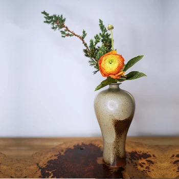 

Coarse Ceramic Vase Ornaments Home Livingroom Table Figurines Decoration Hotel Office Desktop Furnishing Crafts Art