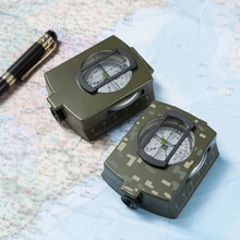 Светящаяся металлическая компаса Высокоточный компас K4580 Магнитный Водонепроницаемый ручной профессиональный Компас для охоты и кемпинга