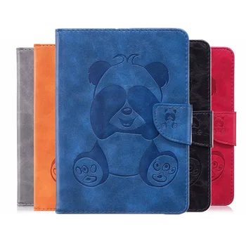 

3D Panda Printed PU Leather Case For Amazon kindle paperwhite 1 2 3 6 inch Cover stand with Sleep&Wake Up function case