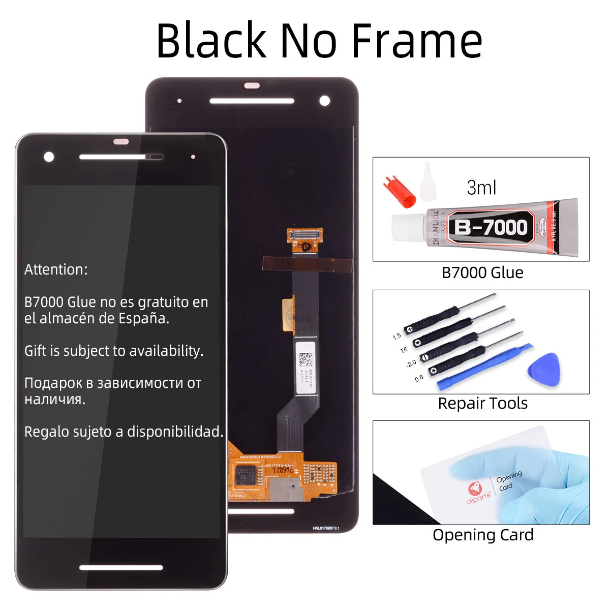 Black ЖК-дисплей для htc Google Pixel 2, ЖК-дисплей для Google Pixel 2, ЖК-дисплей, сенсорный экран Pixel2, запасные части - Цвет: Black