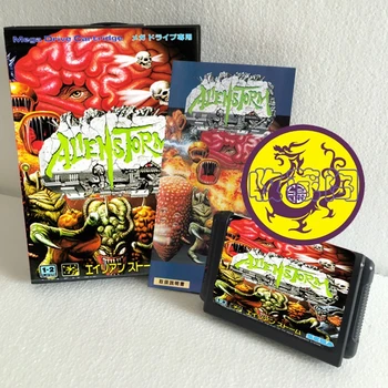 

Alien Storm With Box And Manual 16bit MD Game Card For Sega Mega Drive For Genesis