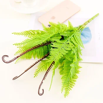 

Fake Plant Fern persian Grass Wedding Wall Decor artificial flower Green Leaf Plastic Plant for Home Garden landscape Decoration
