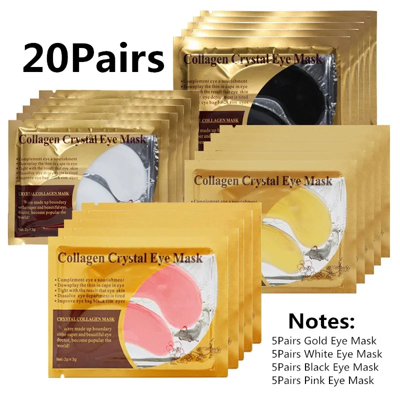 

20Pairs Gold Collagen Crystal Eye Mask Anti Wrinkle Eye Patches Moisturizing Nourishing Anti Aging Eye Care Combination