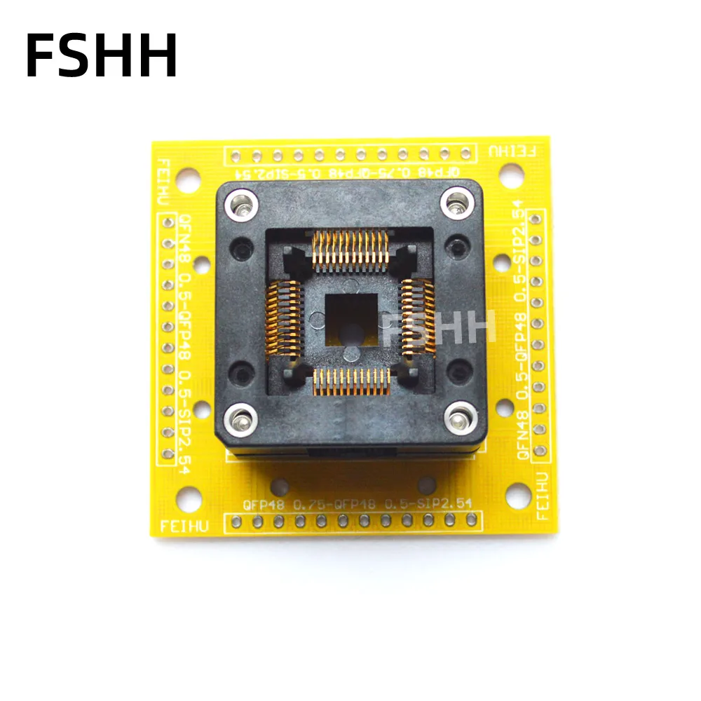 OTQ-48-0.75-01 QFP48 socket socket QFP48/FPQ48/QFP48/LQFP48 0.75mm to SIP48 2.54mm ic socket