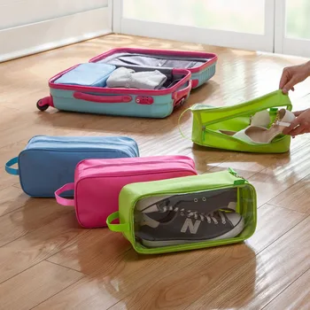 

Manufacturers make Korean version of the travel waterproof breathable travel shoe bag 600D thickened waterproof Oxford cloth