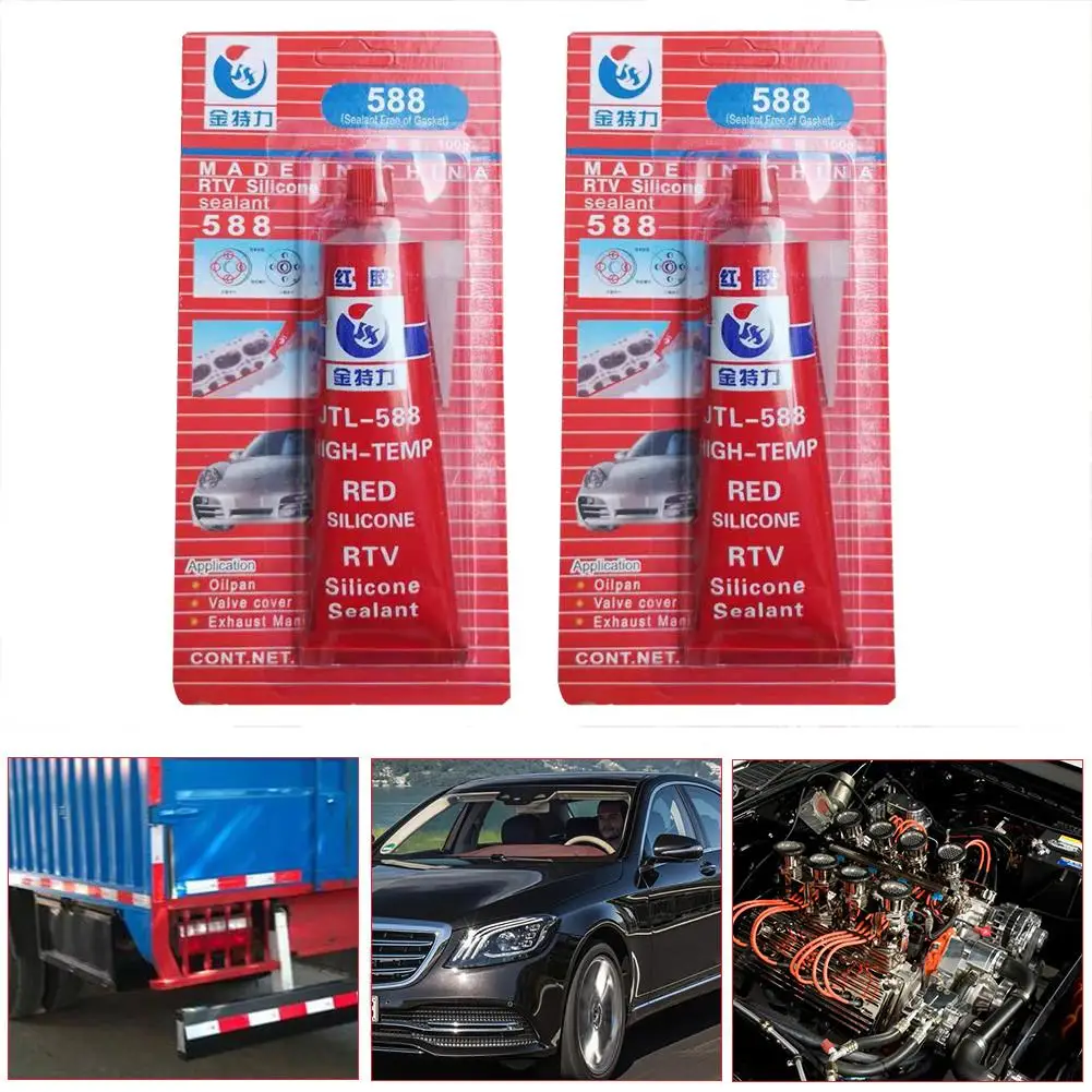 100 г прочный клей высокотемпературный герметик RTV красный крепежный для