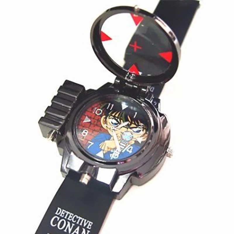 Anime Detective Conan Magnifier Clock Wrist Watches Arms Laser Children Animation cosplay |