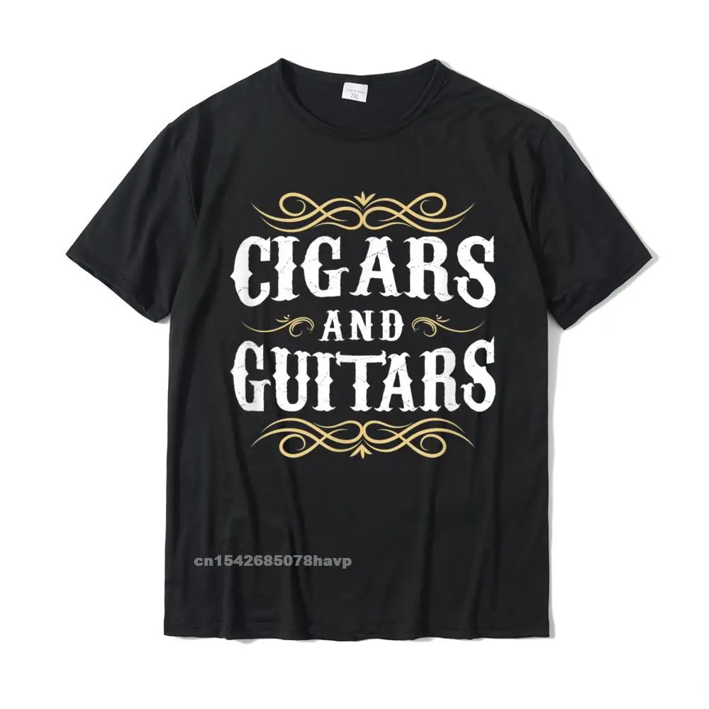 

Funny Cigar Guitar T-Shirt Cigar Lover Smoking Gift For Men T Shirt Casual Designer Mens T Shirt Casual Cotton