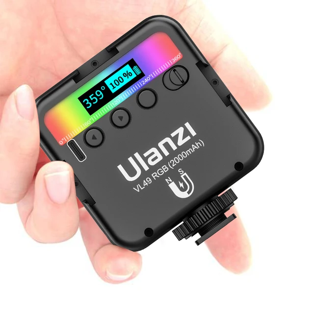 Ulanzi VL49 Mini RGB Video Light Lighting for Photography Accessories Gadget LED Lights Lighting 1ef722433d607dd9d2b8b7: China|United States