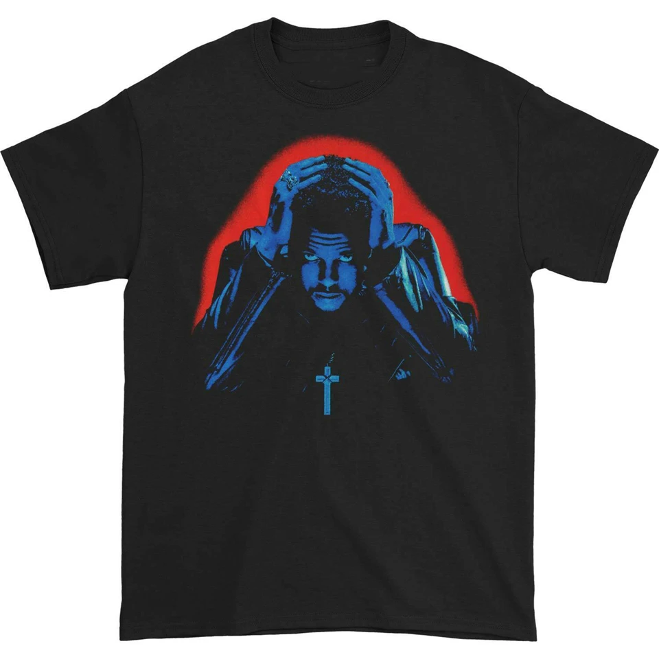 Weeknd Men'S Starboy футболка с изображением обложки альбома черная Harajuku | Мужская