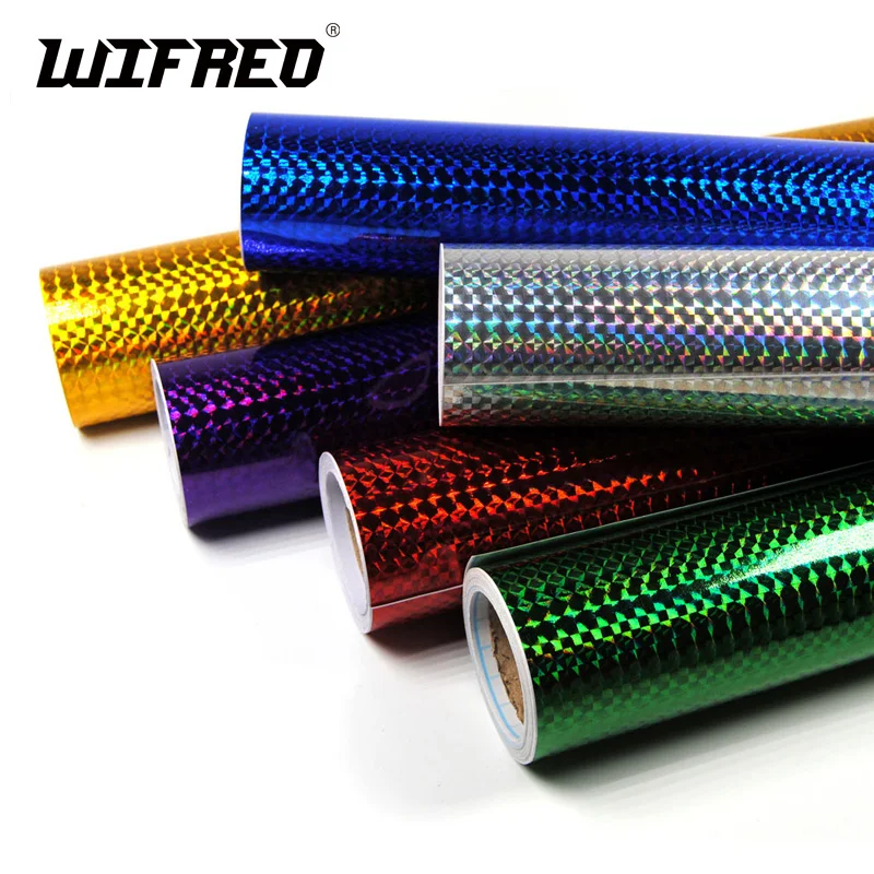1 рулон Голографическая клейкая пленка Wifreo для приманок|tying materials|fly tying materialssabiki bait