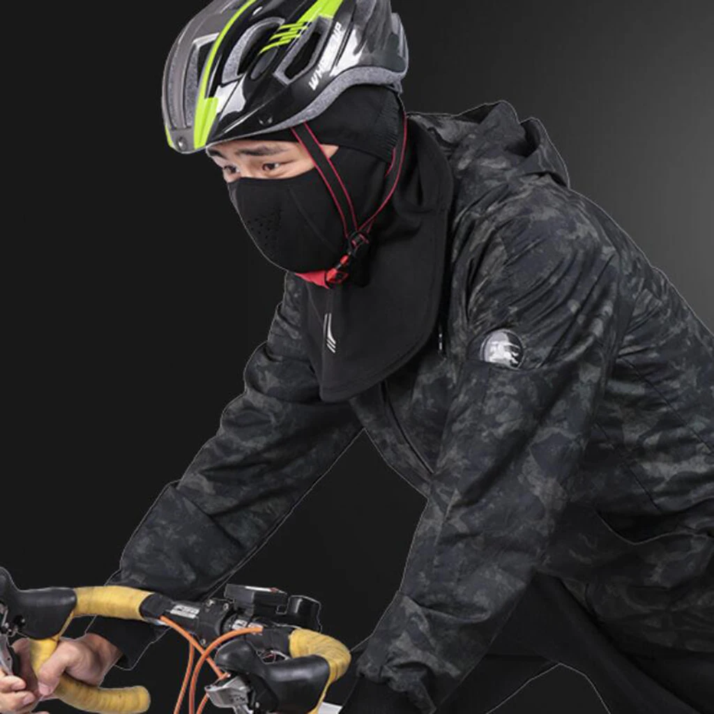 Открытый Зимние виды спорта лыжный, Велоспорт молнии полное лицо маска шеи теплее ветрозащитный пыли маска черный