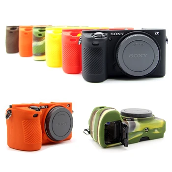 

Rubber Silicone Case camera bag protector shell for Sony A6500 A6000 A5000 A5100 ILCE-6500 ILCE-6000 protector cover ultra light