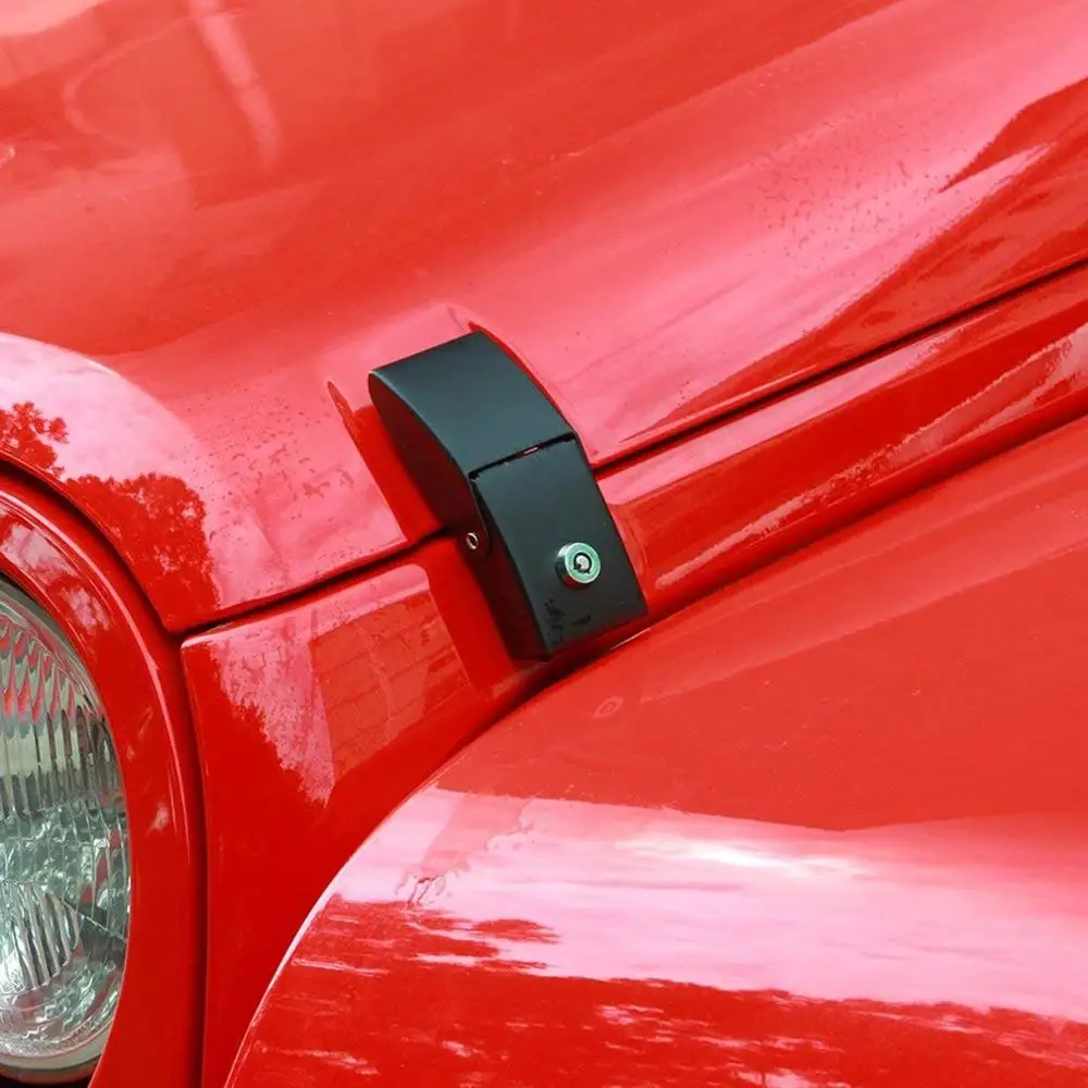 Для Jeep Wrangler Jk Jku 2007- крышка замок Пряжка с ключом безопасности автомобиля Hoodlock комплект аксессуары для модификации автомобиля