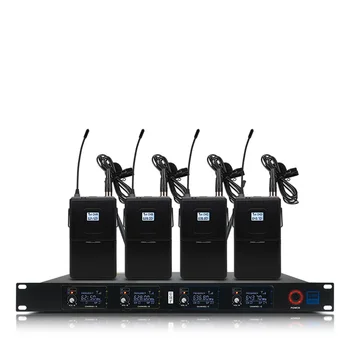 

Orban4 channel UHF wireless microphone system with 4 lavalier devices for stage churches for family gatherings