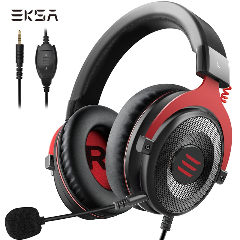 EKSA E900 Stereo Gaming Headset Gamer For Phone PS4 Xbox PC 3 5mm Wired Gaming Headphones With Noise Cancelling Microphone