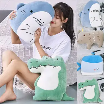 

45cm Sea Animal Plush Doll Cushion Comfort Soft Cushion Stuffed Bolster Gift Shark Whale Hippo Alligator