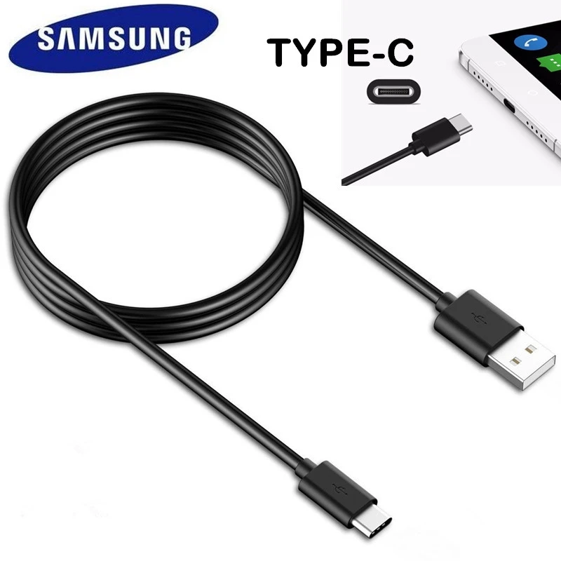 Original Samsung Type C Cable For Galaxy S10 S10+ S10E S9 S8 PLUS NOTE 9 8 A3 A5 A7 2017 Data Cable fast charging 1.2M usb phone charger