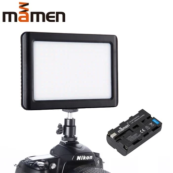 

MAMEN Dimmable 192 LED Photographic ring Light Lamp On DSLR Camera Youtube Vlog Live Streaming Lighting Video Studio LED Light