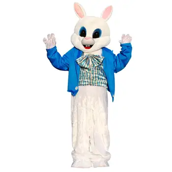 

2020 Hot Easter Bunny Mascot Costume Rabbit Cartoon Fancy Party Dress Character Outfit free shipping
