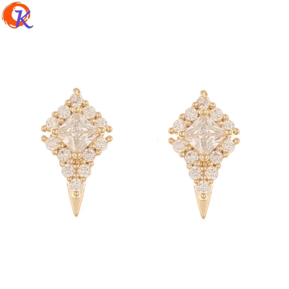 Cordial Design 50Pcs Jewelry Accessories/DIY Making/Genuine Gold Plating/Cubic Zirconia Charms/Hand Made/Fingernail Findings - cordial