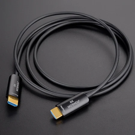 Оптический HDMI кабель 2,1 8K Dolby Vision 60Hz 4K HDR 4:4:4 ARC 48Gbs Ultra-HD(UHD) Аудио Ethernet шнур без потерь MOSHOU усилитель - Цвет: Серый
