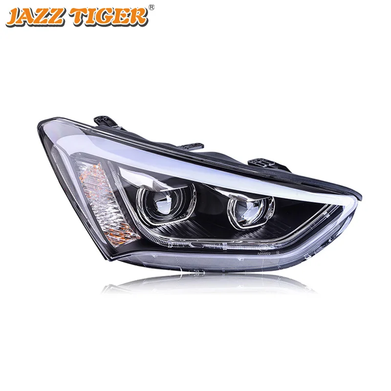 Автомобильный стайлинг фары для Hyundai IX45 2013 2016 Новая светодиодная фара Santa Fe DRL Hid