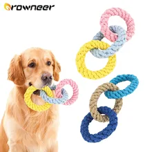 Dog Cotton Rope Chew Toy Bite Resistant Interactive Toys For Small Medium Large Dogs Molar Teeth Cleaning 2 Color Pet Supplies