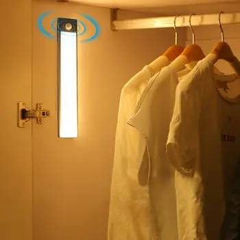 

Rechargble 30 LED PIR Infrared Motion Sensor Night Light Under Cabinet Light Closet Wardrobe Kitchen Night Lamp Battery Power