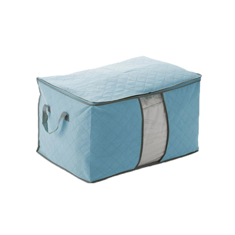 Нетканый портативный мешок для хранения одежды органайзер 60X42X36 см складной шкаф Органайзер для подушки одеяло постельные принадлежности