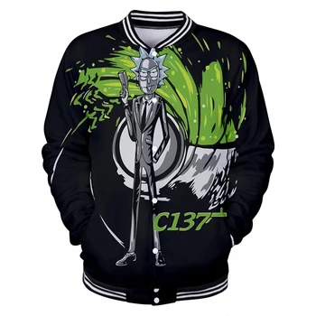 

Frdun Tommy 2019 NEW Rick and Morty Rick Sanchez Morty Smith print Baseball uniform Men/Women Harajuku Baseball Jackets clothes