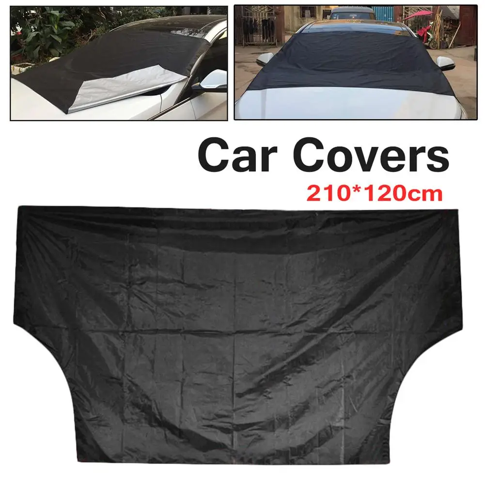 210*120 см автомобильные чехлы на лобовое стекло для снега Ual-use Sun UV Rain Shade Cover зимний Снежный лед защита от пыли на лобовое стекло снежное покрытие