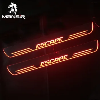 

Car Scuff Plate Led Lights For Ford Escape 2013 2014 - 2017 2018 2019 Door Acrylic Sill Plate Guard Pedal Pathway Welcome Light